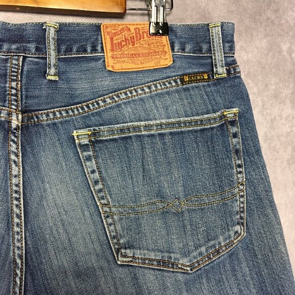 Lucky‎ Brand Mens Vintage Straight Blue Jeans size 36x32 Stretch Denim Pants - Picture 6 of 16